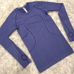 Lululemon tech swiftly blue long sleeve top size 4
